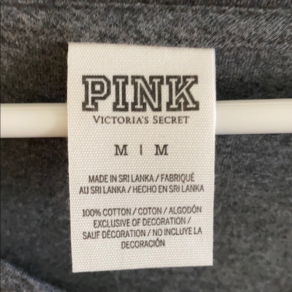 Pink Victoria’s Secret grey long sleeve shirt - Picture 2 of 4